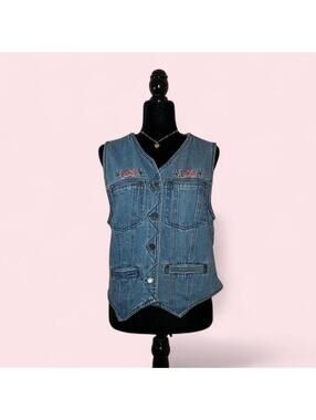 Americana Denim Jean Jacket Vest By Pasta Size Medium July 4th